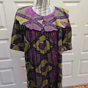 African Print Dress, Size M